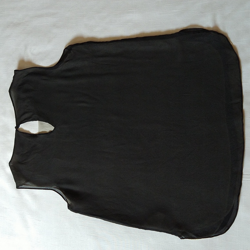 Vince black silk tank top - Picture 6 of 11